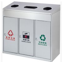 河南天祥不鏽鋼室外商用分類果皮箱(公園/小區)