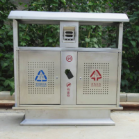 河南天祥 大號分類戶外果皮箱不鏽鋼垃圾桶 廠家直銷支持定製