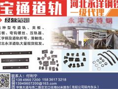 寶通道軌河北永洋鋼鐵一級代理已加入《起重彙采購指南》！