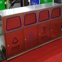 不鏽鋼四分類垃圾桶環保果皮箱 支持定製 廠家直銷 河南天祥