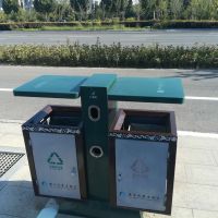 河南天祥 戶外環保二分類鍍鋅果皮箱 量大可批發定製 廠家直銷